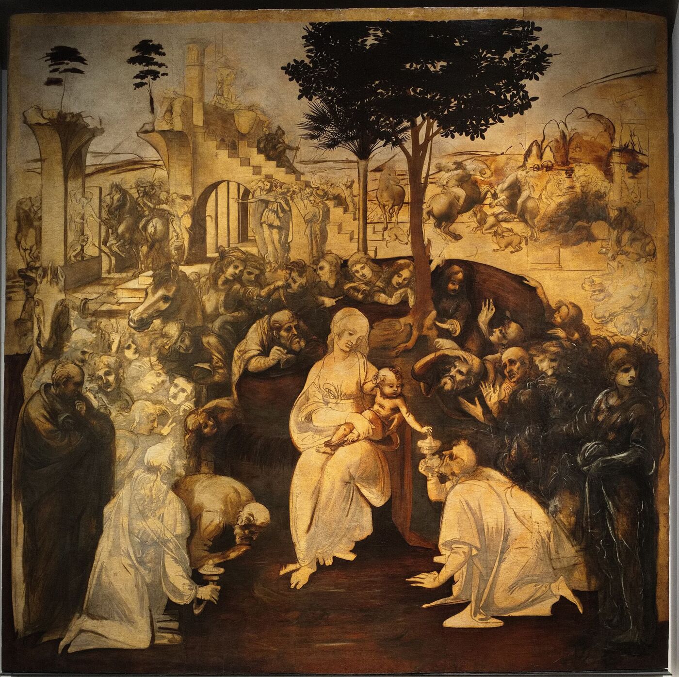 Adoration of the Magi, by Leonardo da Vinci